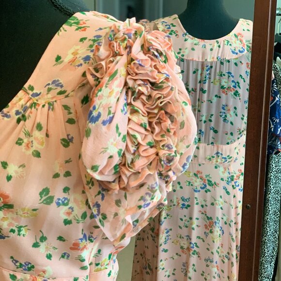 Love Shack Fancy Silk Clemence Dress, Size 6 - Picture 7 of 9